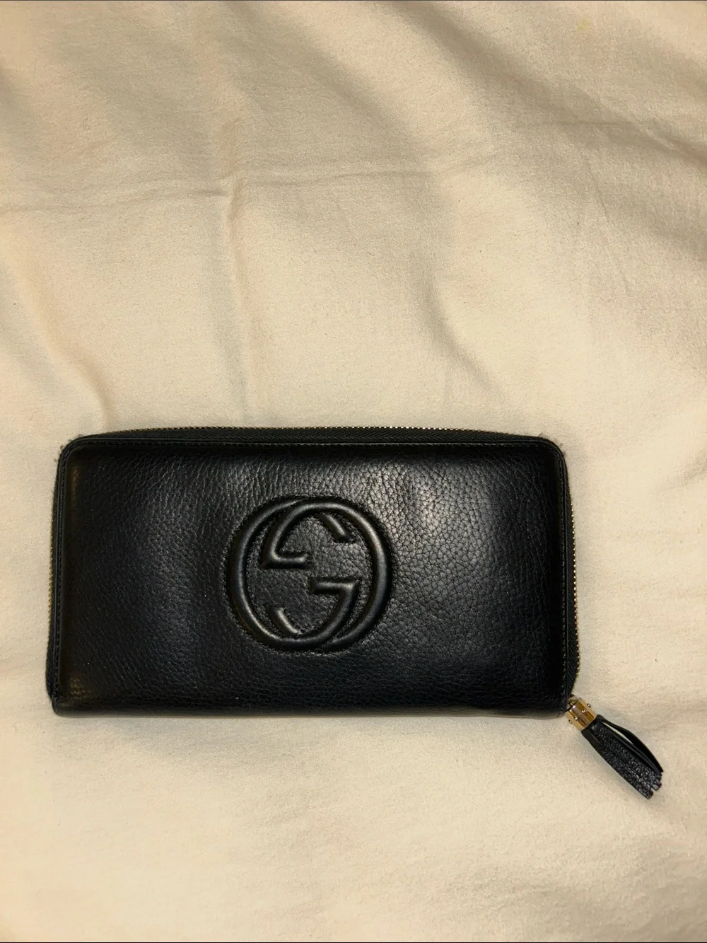 Gucci Large Black Leather Wallet
